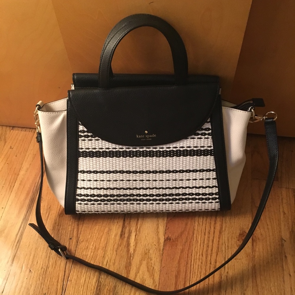 kate spade Black & White Sample Sale Bag w/Strap